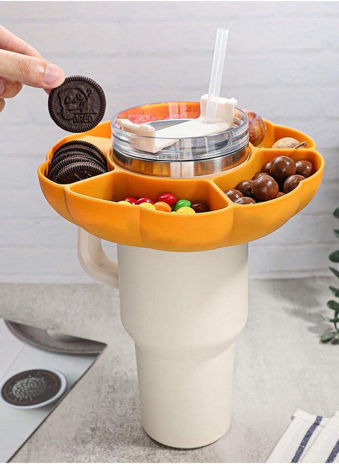 Sweet Life - 40oz Snack Bowl for Stanley Cup, Reusable Ring Compatible, Tumbler with Handle, Cute Water Bottle Accessories Long Silione - Image 1