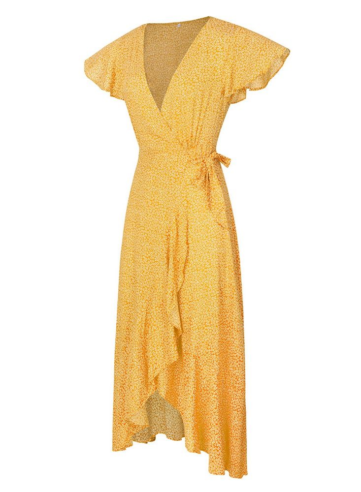 Loquat Summer Women's Casual Holiday Dress  Yellow  - Image 2