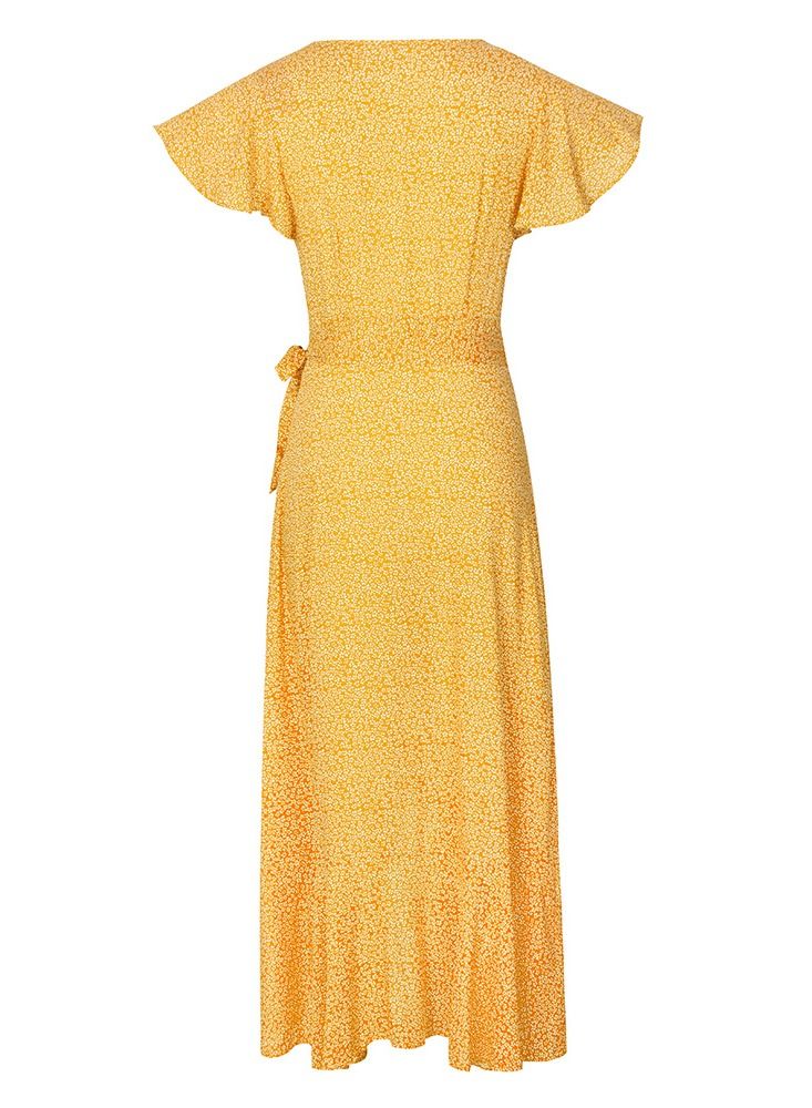 Loquat Summer Women's Casual Holiday Dress  Yellow  - Image 3