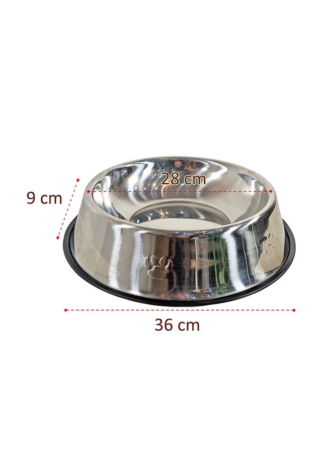 Large Dog Food Feeder in Stainless Steel Round Bowls, Extra Large Size Bowl, Rubber or Silicon Grip for No Sliding, Strong SS Material - pzsku/ZB320B0EDD6F2F3AEE9A2Z/45/_/1689097090/e2bd91e2-27c0-437b-bf5a-21dcc61a30fc