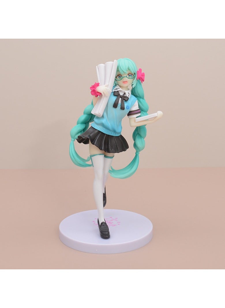 Hatsune 16th Anniversary Commemorative Booota Student School Uniform Double Ponytail Peripherals  - Image 1