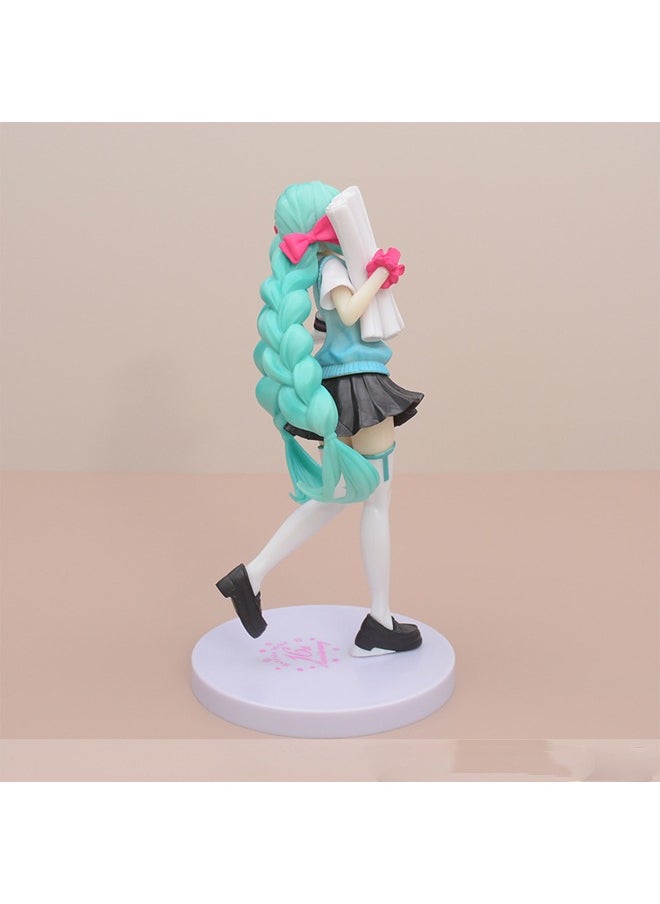 Hatsune 16th Anniversary Commemorative Booota Student School Uniform Double Ponytail Peripherals  - Image 3