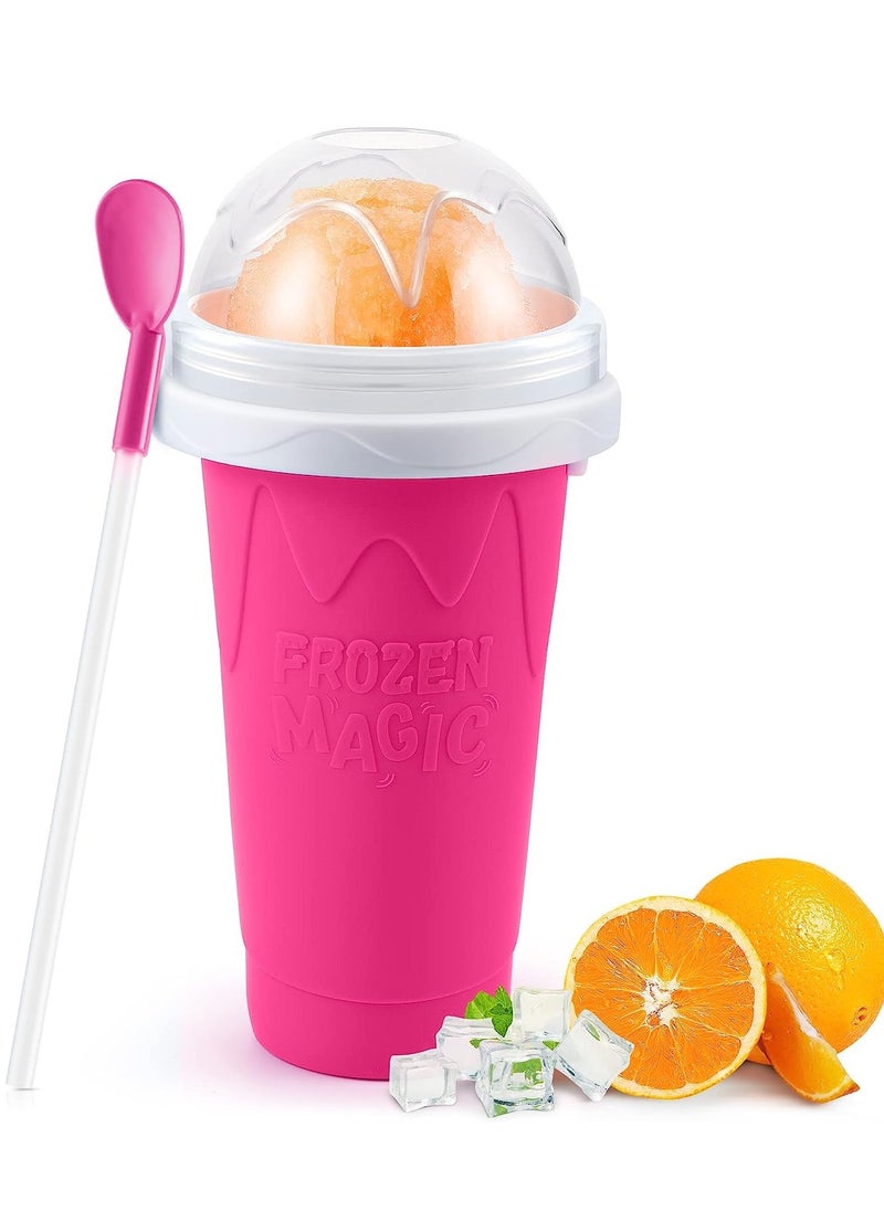 Cool Baby - COOLBABY slushie maker cup，magic quick frozen smoothies cup, cool stuff birthday gifts for kids (Pink) - Image 1