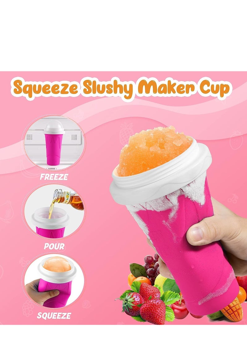 Cool Baby - COOLBABY slushie maker cup，magic quick frozen smoothies cup, cool stuff birthday gifts for kids (Pink) - Image 1