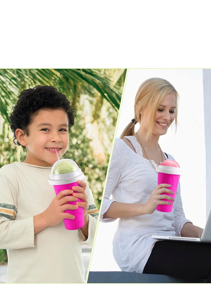 Cool Baby - COOLBABY slushie maker cup，magic quick frozen smoothies cup, cool stuff birthday gifts for kids (Pink) - Image 1
