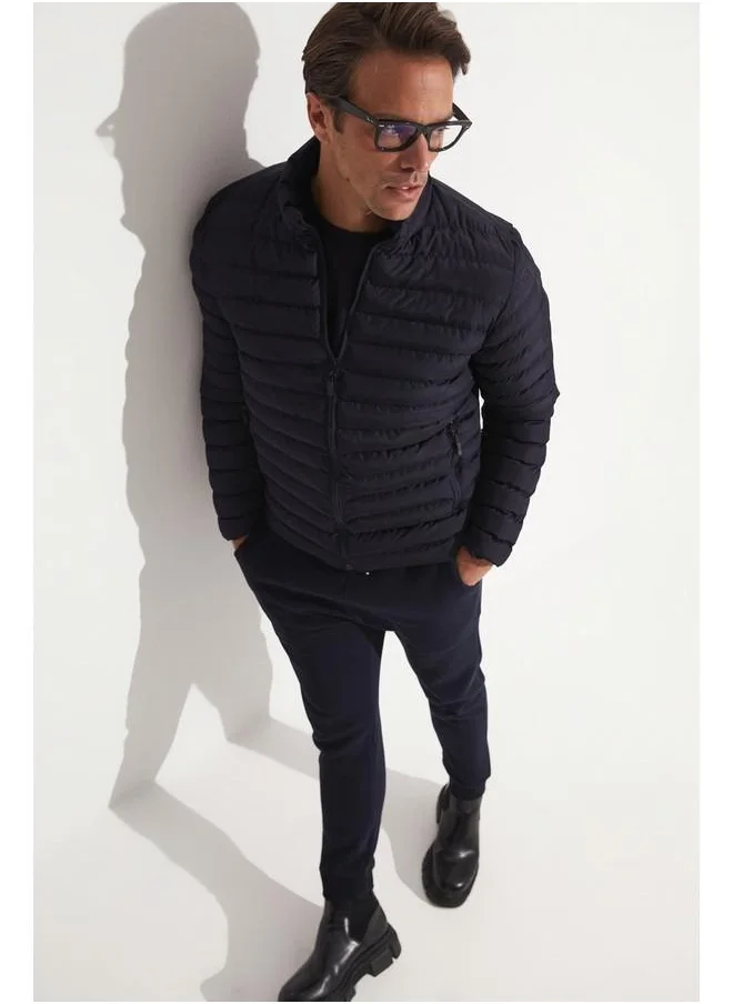 جون June Men Fiber Filled Coat Navy