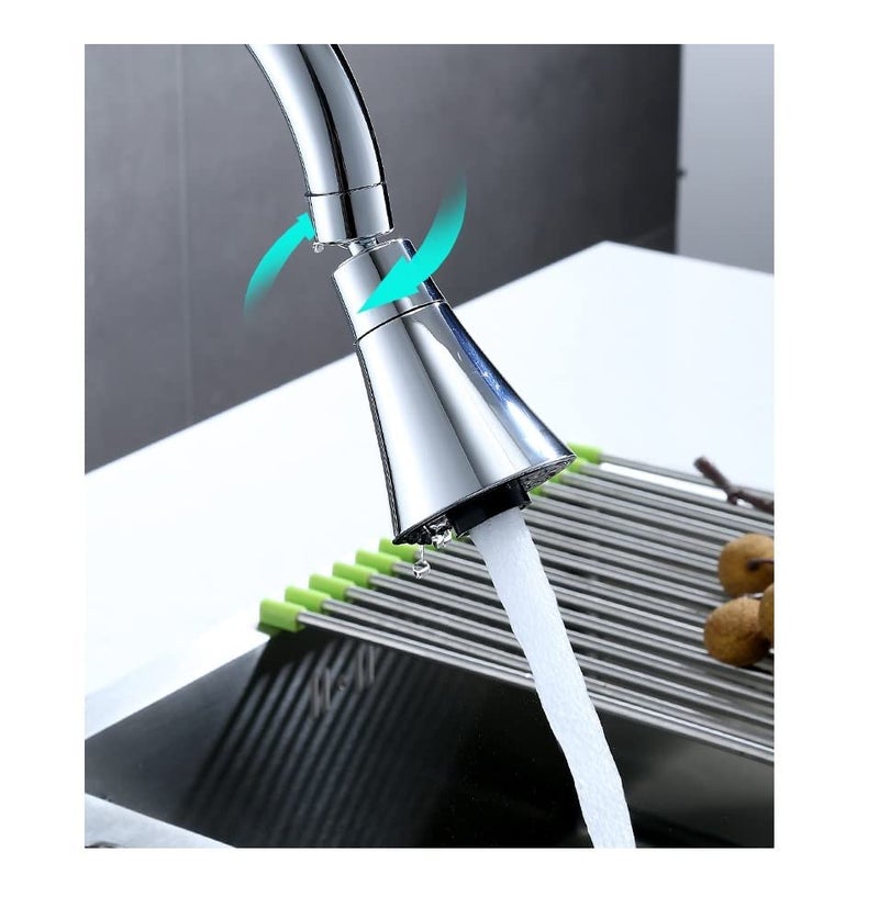 Eletree Kitchen Faucet Sprayer Head Faucet Extender NozzleKitchen Faucet 2 Modes Adjustable High Water Flow Sink Faucet Booster Nozzle Faucet Universal stereotyped Bubbler - Image 3