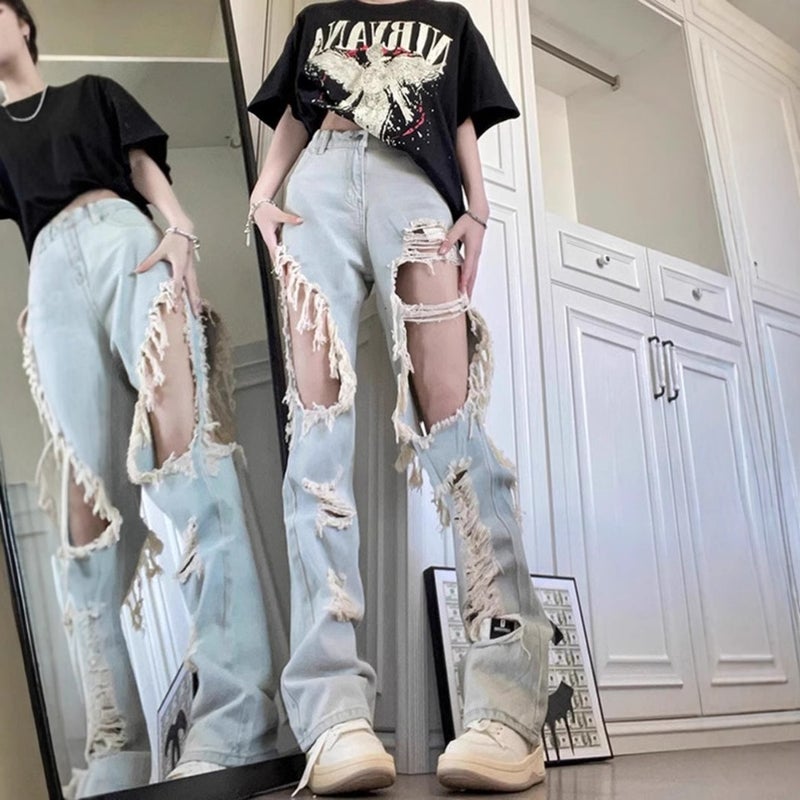 Unisex Classic Denim Jeans Loose Fit Daily Outdoor Wear - Image 3