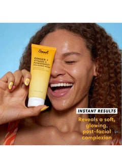 sweet chef Sweet Chef Ginger + Vitamin C Powershot Polishing Mask - Brightening Face Mask for Dark Spots & Uneven Skin Tone + Maca, Rice Powders & AHA Face Exfoliant & Resurfacing Mask (3.4oz)  - Image 3