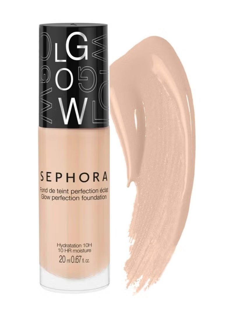 SEPHORA COLLECTION Sephora Glow Perfection Foundation 14 Beige Delicat 20ml | Lightweight Full Coverage Liquid Foundation for Radiant and Smooth Skin