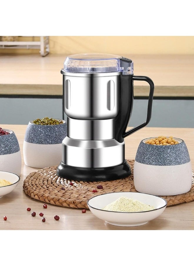 Group Tiger Stainless Steel Electric Coffee Grinder, Multifunctional 130W 500ml Capacity, Stainless Steel Portable Electric Grain Grinder for Nuts, Spices, Coffee Beans, Seasonings, Herbs, and Dry Food  - Image 3