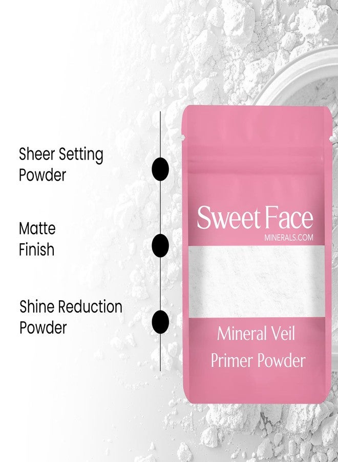 Sweet Face Minerals VEIL PRIMER BULK POWDER (8oz Refill Pouch) Matte Loose Minerals SPF 20 Oil Control Blurs Bare Face Extends Makeup Wear Melts Clear for Flawless Prep Before and Illuminating Setting Finish After - Image 2
