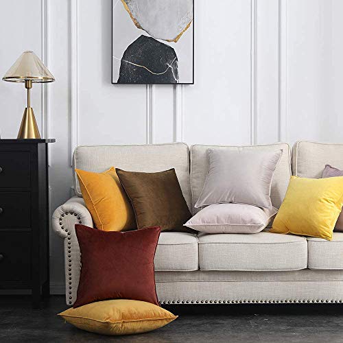 Khooti Decorative Velvet 200 TC Square Cushion Cover Throw Pillow Cover For Living Room Couch Diwan Single Seater Sofa, Colorful Modern Small 14X14 Inches/35X35 Cm (Color-Jam)(Set Of 2 Pcs) C2, Red - Image 5