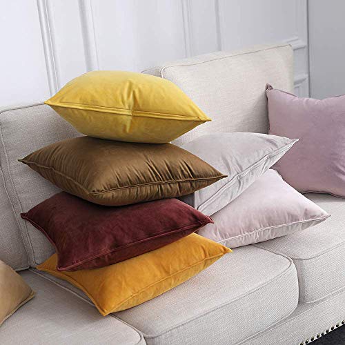 Khooti Decorative Velvet 200 TC Square Cushion Cover Throw Pillow Cover For Living Room Couch Diwan Single Seater Sofa, Colorful Modern Small 14X14 Inches/35X35 Cm (Color-Jam)(Set Of 2 Pcs) C2, Red - Image 4