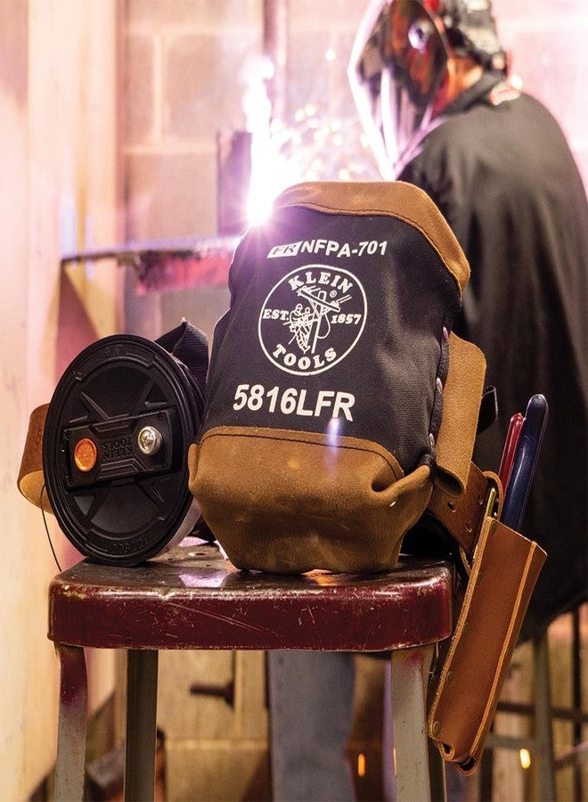 Klein Tools 5818P3 3-Pocket Leather Tool Holder, Compact Riveted Pouch for Pliers, Cutters, Measuring Tools, Tunnel Loop, Fits 3-Inch Belts - Image 2