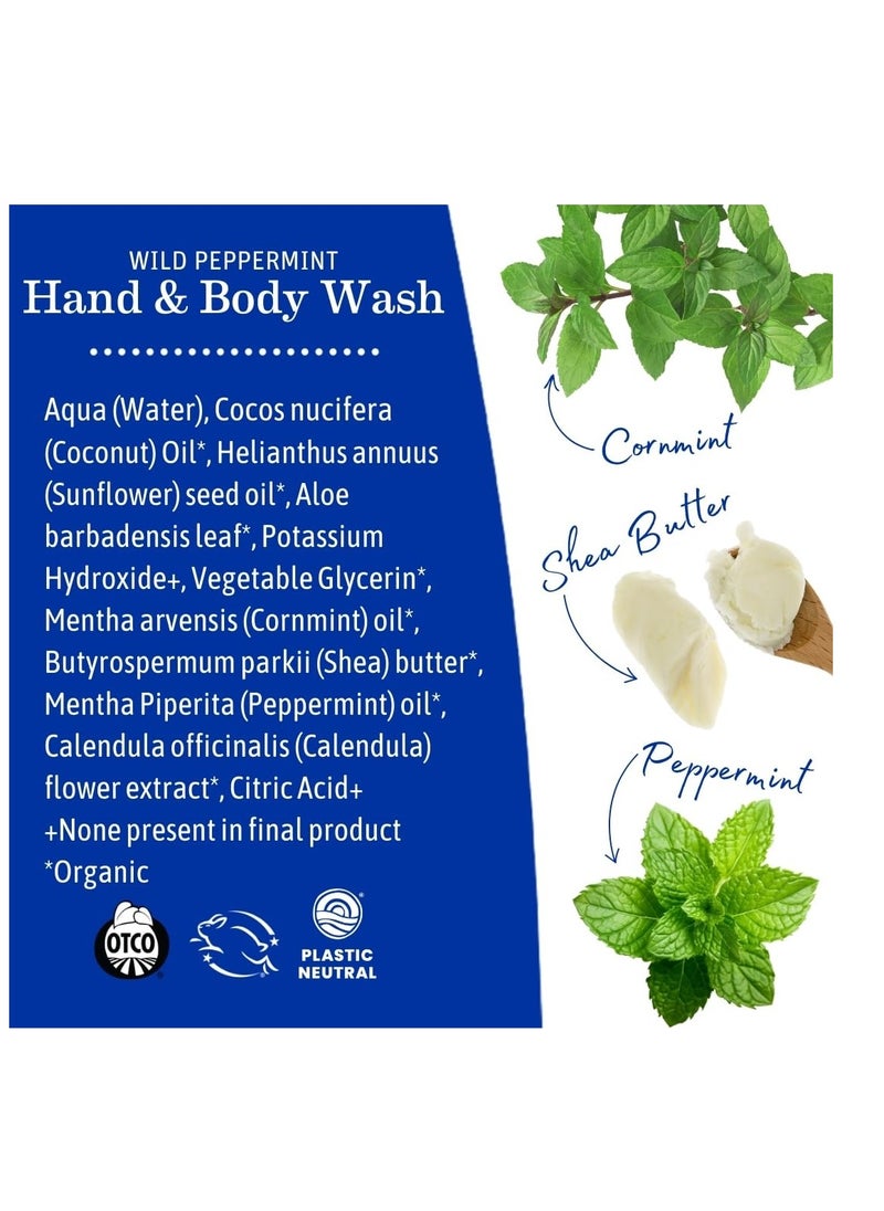 Earth Mama Earth Mama Wild Peppermint Hand & Body Wash | Foaming Castile Soap Liquid and Hand Soap, Made with Organic Wild Mint & Peppermint Oil, 34 fl oz  - Image 4