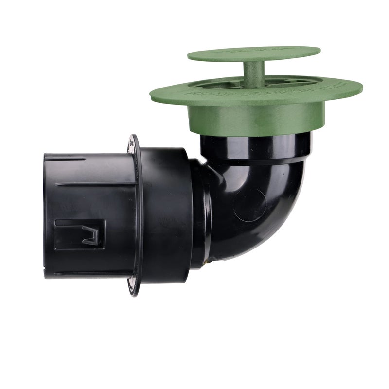 NDS 430 Pop-Up Drainage Emitter with Elbow and Adapter for 3 in. & 4 in. Drain Pipes, works with drainage systems including catch basins, Green Plastic - Image 5