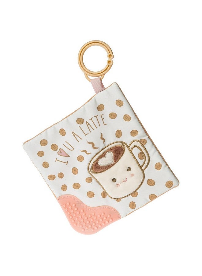 Mary Meyer Sweet Soothie Crinkle Teether Toy With Baby Paper And Squeaker 6 X 6Inches Sweet Latte - Image 1