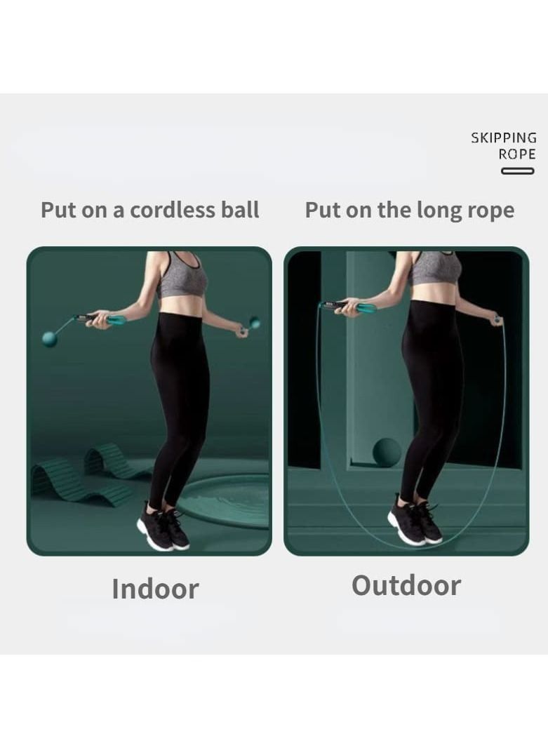 مييلان حبل قفز حبل قفز متعدد الوظائف مع عداد للسعرات الحرارية قابل للتعديل طول حبل قفز لاسلكي للرجال والنساء والأطفال تمارين اللياقة البدنية - Image 2