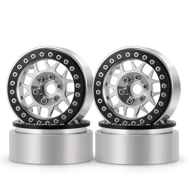 RCLIONS 4pcs Aluminum Alloy 22inch RC Beadlock Wheels Rims for Axial Wraith SCX10 TRX4 110th RC Crawler Car - Image 3
