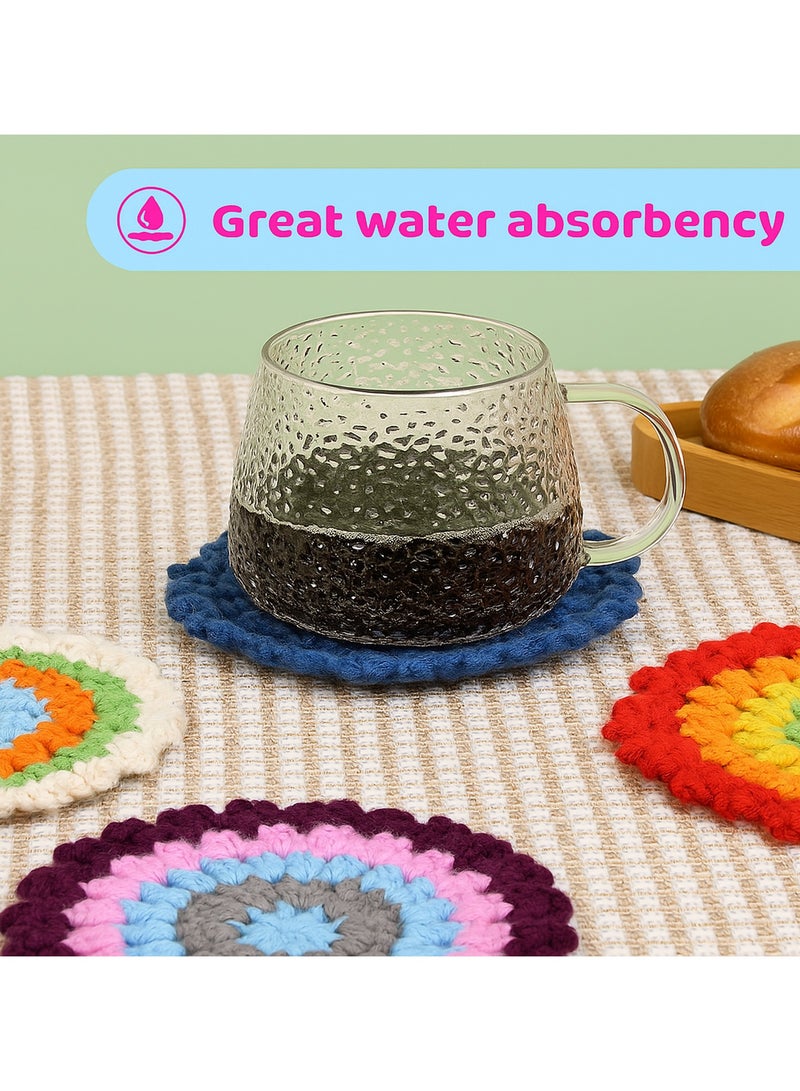 Generic 4-Piece Ethnic Crochet Coaster Kit for Beginners - Includes Hook Set & Easy Patterns | Perfect for Adults & Kids Learning to Crochet - Image 2