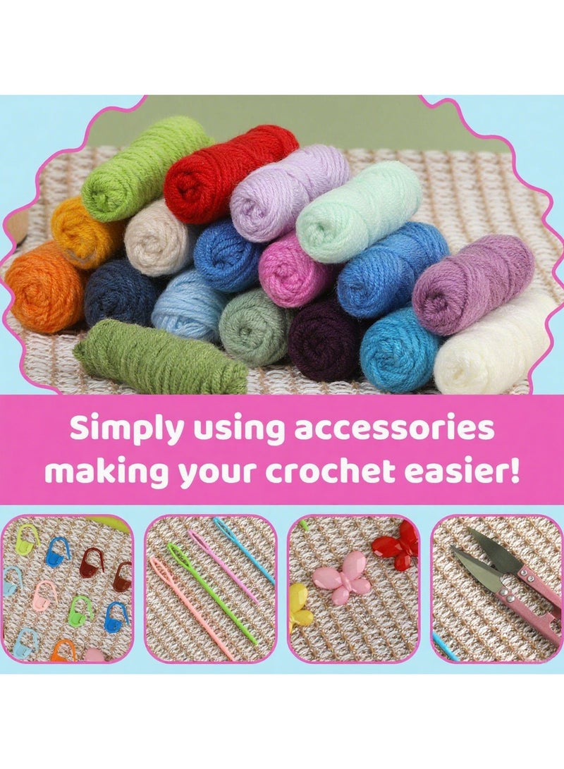 Generic 4-Piece Ethnic Crochet Coaster Kit for Beginners - Includes Hook Set & Easy Patterns | Perfect for Adults & Kids Learning to Crochet - Image 5