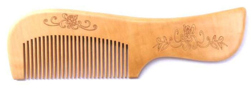 Twisha Handmade Neem Wood Broad Tooth Anti-Dandruff Comb for Men's and Women's - Pack of 3 - Image 2