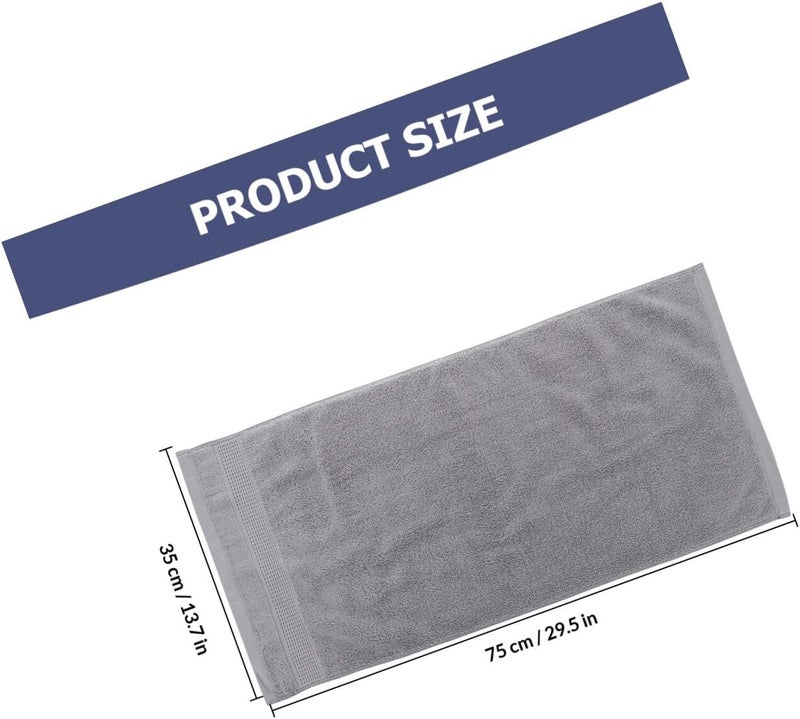 Thickened Cotton Facial Towel Grey Water Absorbent Bathroom Washcloth Soft Home Use Face Cloth - Image 2