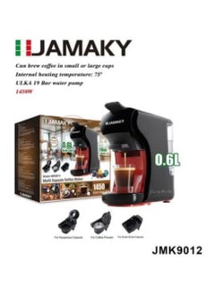 JAMAKY Jamaky JMK9012, Multi Capsule Coffee Machine -1450W - Black.  - Image 3