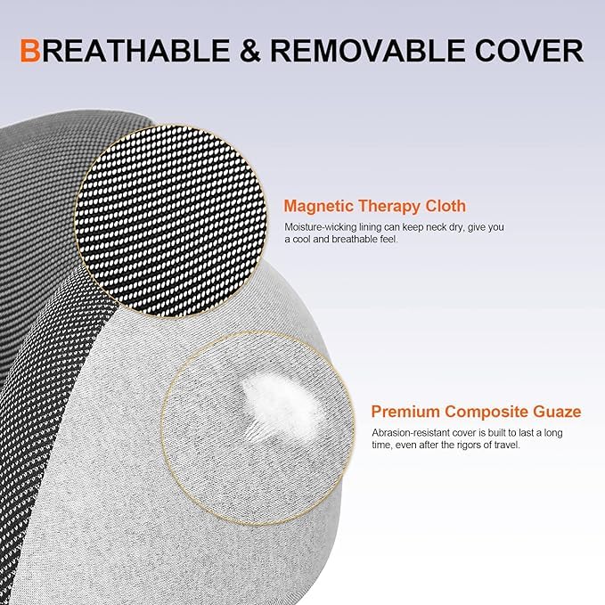 Brikipth Brikipth Travel Pillow for Neck Memory Foam Hooded Travel Neck Pillow for Adults Comfortable Neck Pillow for Travel with Hoodie Flight PillowTravel Cushion for Plane Car Train  - Image 4
