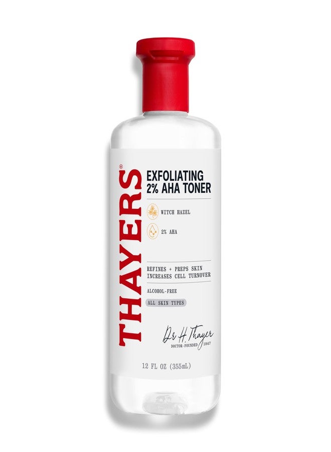 Thayers 2% AHA Exfoliating Toner with Glycolic Acid, Lactic Acid and Witch Hazel, Smoothing and Pore Refining Skin Care for All Skin Types, 12 Fl Oz - Image 1