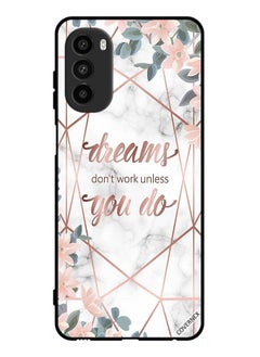 Protective Case Cover For Motorola Moto G52 Dreams Don't Work Unless You Do