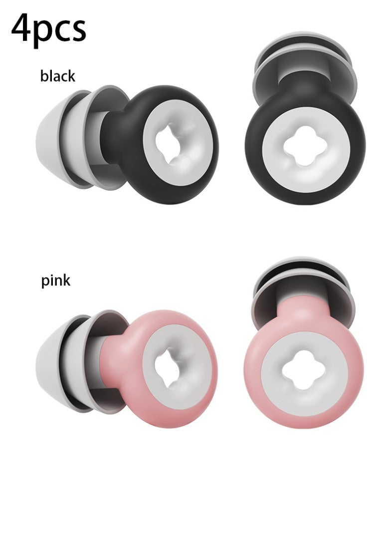 Generic Ear Plugs for Sleeping Noise Cancelling, Immersive Silicone Noise Cancelling Earplugs for Sleeping, Studying, Working, Traveling, Swimming (-33dB) (Black)  - Image 1