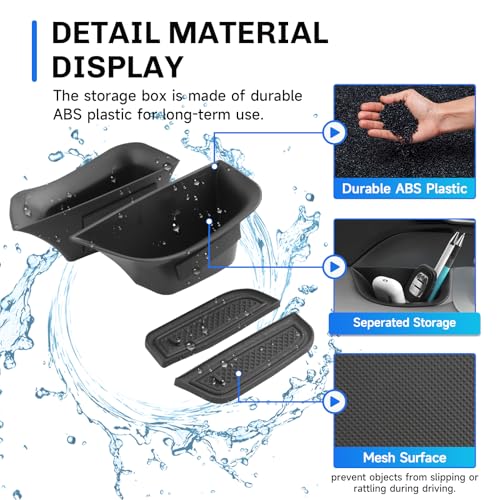 SXCY for 2026 2027 Honda HRV / 2025 2026 Acura ADX Door Storage Organizer for 2026 2027 Honda HRV Accessories 2025 ADX Console Organizer 2024 2025 2026 2027 HRV Gate Side Organizer Door Insert Box - Image 5