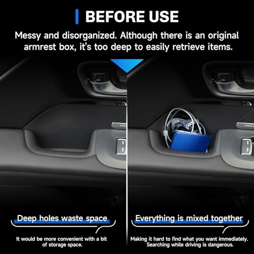 SXCY for 2026 2027 Honda HRV / 2025 2026 Acura ADX Door Storage Organizer for 2026 2027 Honda HRV Accessories 2025 ADX Console Organizer 2024 2025 2026 2027 HRV Gate Side Organizer Door Insert Box - Image 3