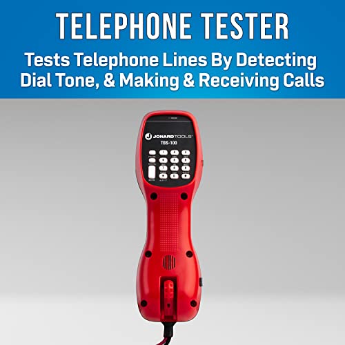 Jonard Tools TBS-100 Analog Telephone Line Tester Butt Set with ABN Clips, Black - Image 2