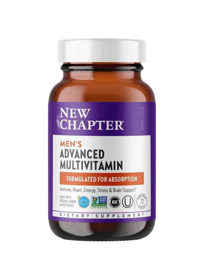 New Chapter Men Multivitamin Every Man Fermented With Probiotics + Selenium + B Vitamins + Vitamin D3 + Organic Nongmo Ingredients Ct 72 Count - Image 1