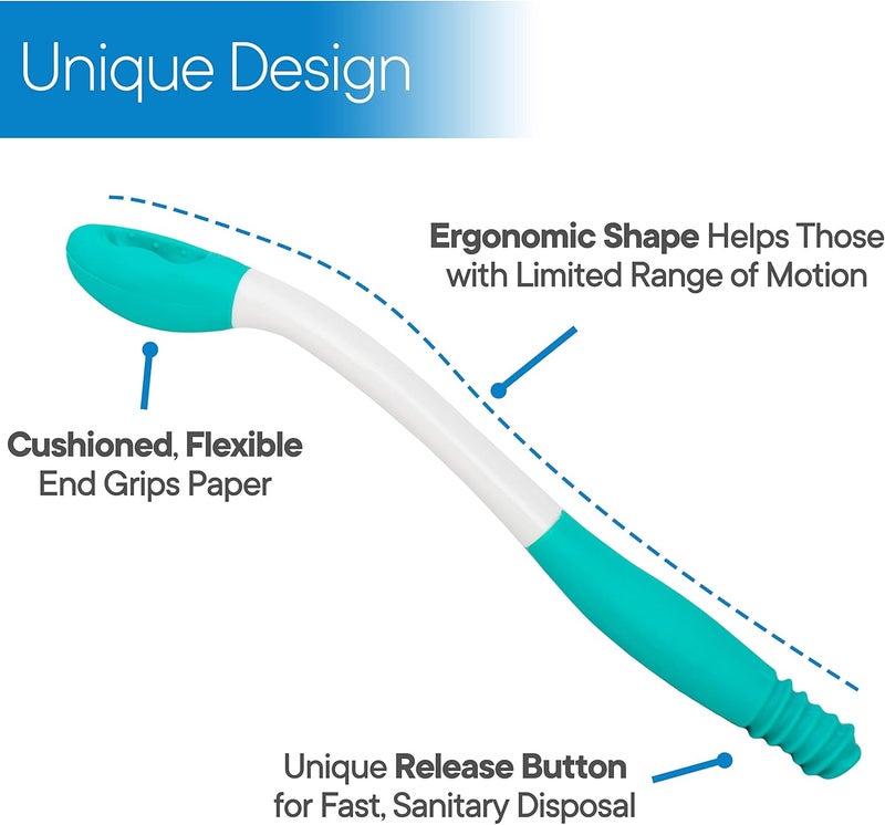 RMS Long Reach Comfort Wipe - Self Assist Toilet Aid, Ideal Daily Living Bathroom Aid for Limited Mobility - Image 2