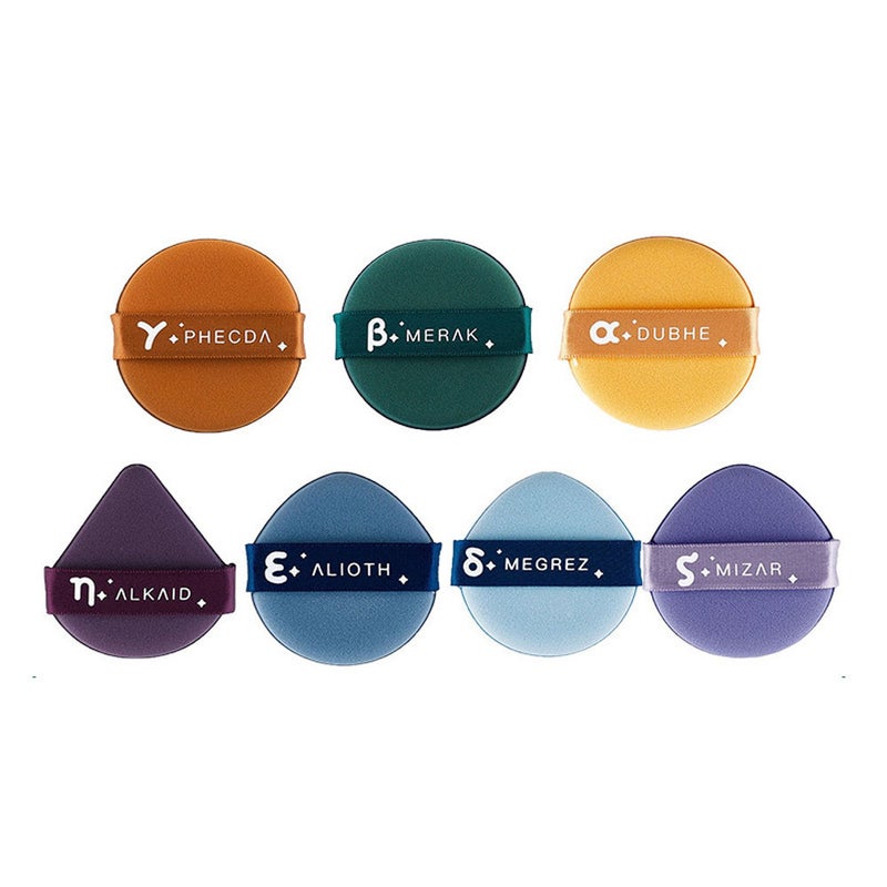 Big Dipper Air Cushion Powder Puff Sponge Round Pointed Water Droplets Super Soft Double-Sided Wet And Dry Dual-Purpose Beauty Makeup - Image 2