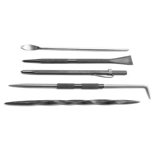 UJ Ramelson Co UJ Ramelson Intaglio and Dry Point Etching Scribing Tools Kit, Twisted Scriber, Scraper Burnisher, Hook, and Carbide Scribe, Printmaking Supplies - Image 1