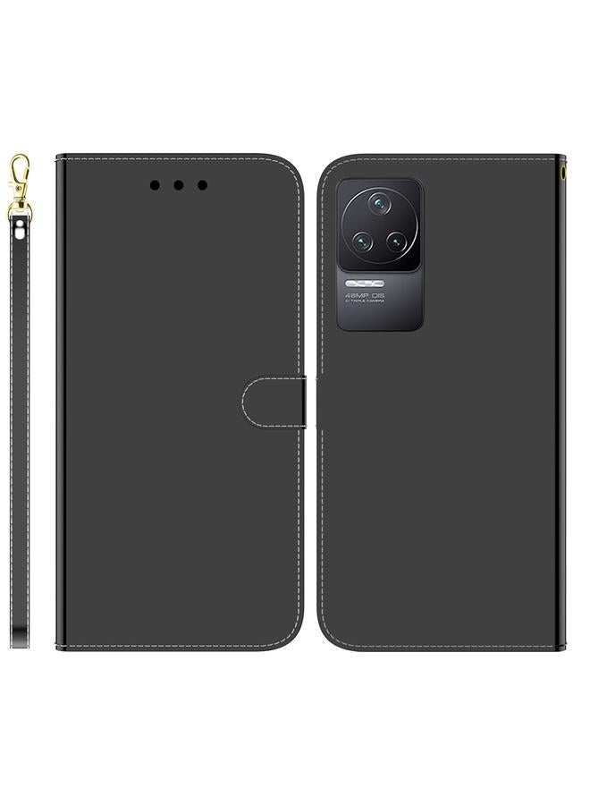 The Bros Case For Xiaomi Redmi K40S Imitated Mirror Surface Horizontal Flip Leather Phone Case