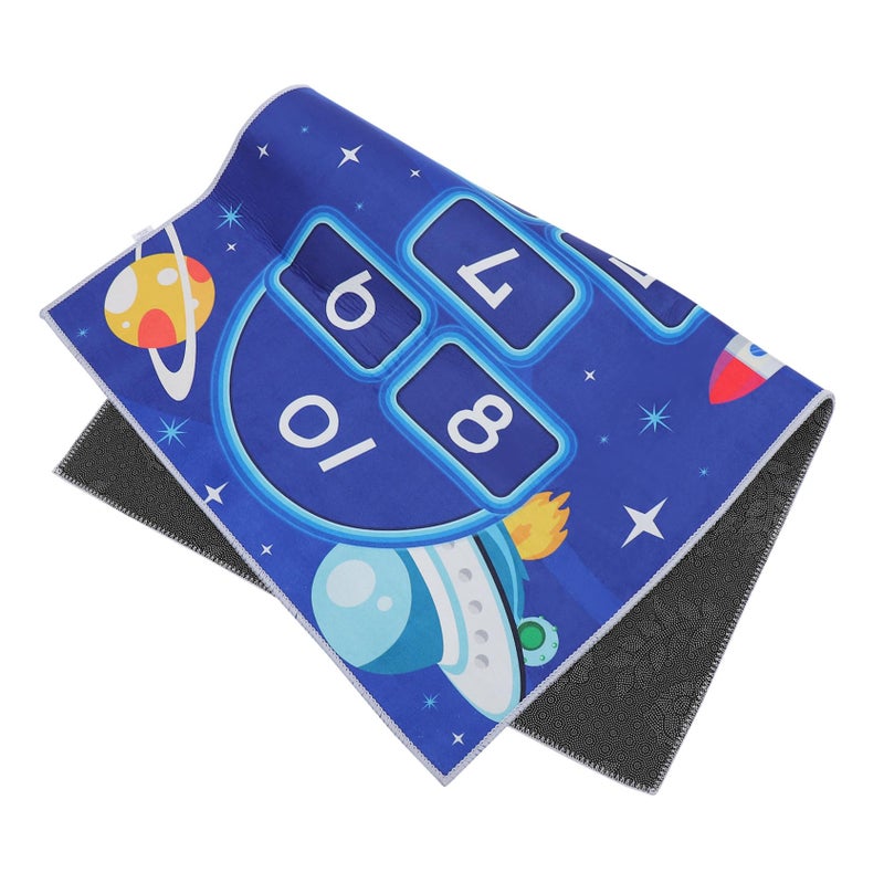 Kids Astronaut Solar System Non Slip Nursery Rug Blue 4x6 Feet Play Mat - Image 2