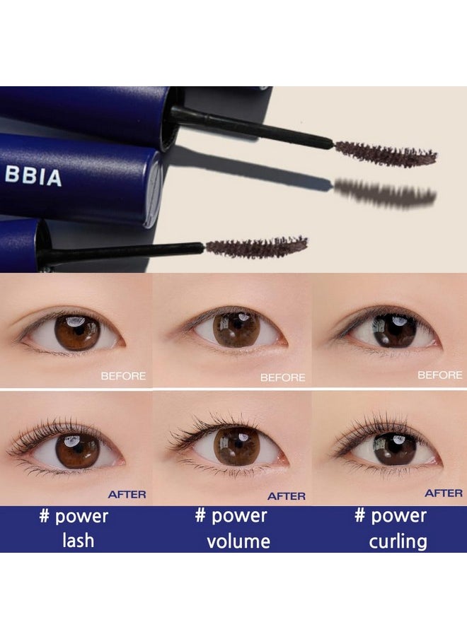 BBI@ BBIA - Bbia Never Die Mascara 2 Color - Power Volumizing & Lengthening, Curling, Fixing Lashes, Intense Length, Feathery Soft Full Lashes, No Smudging & Clumping, Waterproof, K-Beauty (02 Power Brown) - Image 1