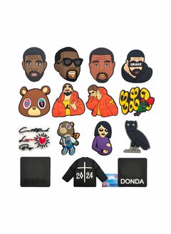 Excefore Shoes Decorations Croc Charms Jibbitz Singer Rap Star Croc Shoe Charms for Shoe Decoration Charms Wristband Bracelet Gifts for Kids Girls Boy Men Women Adults Gift 15 Pcs  - Image 1