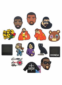 Excefore Shoes Decorations Croc Charms Jibbitz Singer Rap Star Croc Shoe Charms for Shoe Decoration Charms Wristband Bracelet Gifts for Kids Girls Boy Men Women Adults Gift 15 Pcs  - Image 3