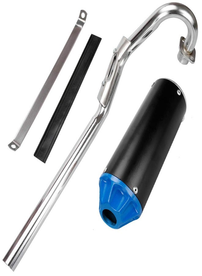 FVRITO High Performance Exhaust Muffler Silencer Pipe Assembly kit for Honda CRF50 XR50 70cc 110cc 125cc Taotao DB14 DB10 SSR SR110 Rocketa xpro db-x20 SDG Coolster Ex16 Chinese Pit Dirt Bike Blue - Image 2
