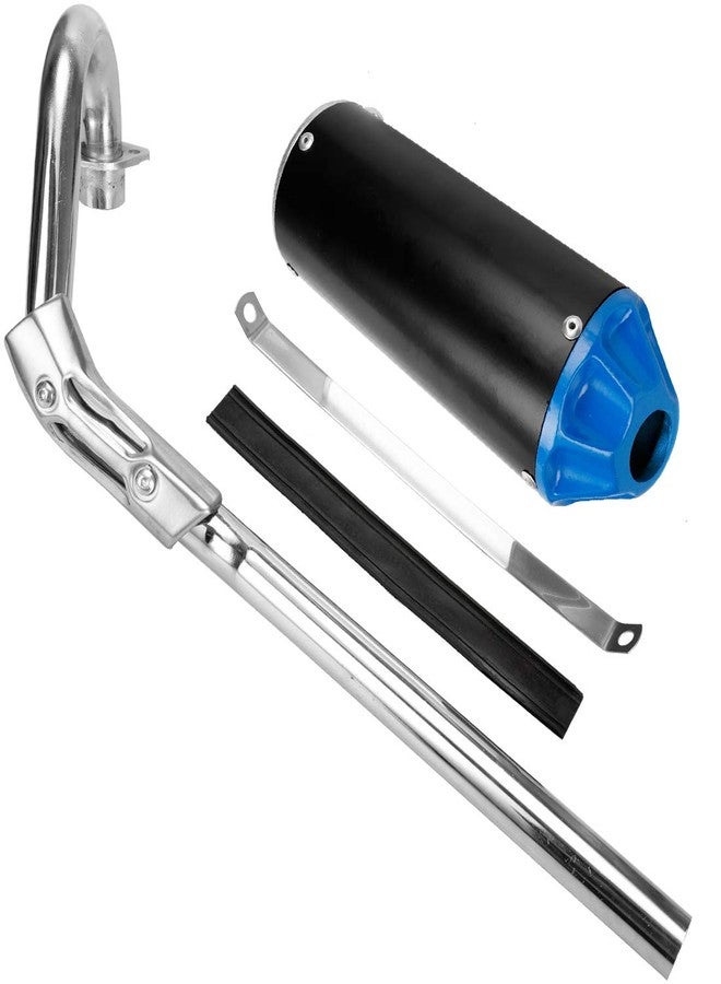 FVRITO High Performance Exhaust Muffler Silencer Pipe Assembly kit for Honda CRF50 XR50 70cc 110cc 125cc Taotao DB14 DB10 SSR SR110 Rocketa xpro db-x20 SDG Coolster Ex16 Chinese Pit Dirt Bike Blue - Image 3