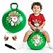 EVERICH TOY Hopper Ball for Kids 18In Sit On Bouncy Balls with Handle for Indoor Outdoor Active Play Green Christmas Inflatable Boys Girls Gifts for 4 5 6 7 8 Years Old with Christmas Reindeer Ears - Image 2