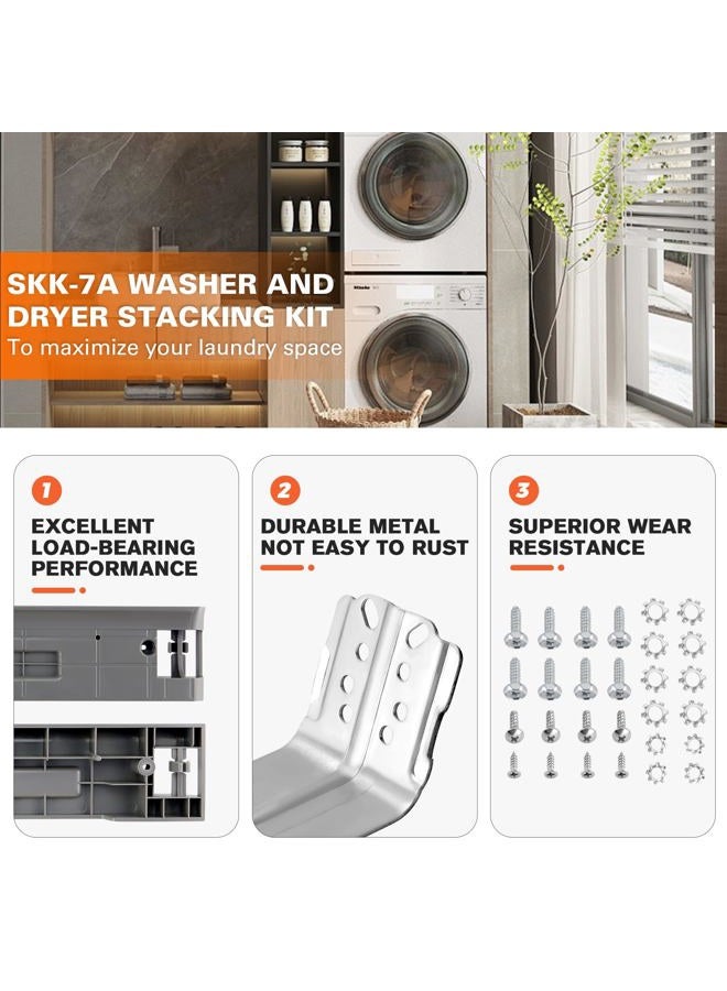 Beaquicy (2024 UPGRADED) SKK-7A SKK8K Dryer Stacking Kit - Replacement for Samsung 27-Inch Front-Load Washers and Dryers - Samsung laundry stacking kit Replaces SKK-7A, SK-5A, SK-5AXAA, SKK-8K - Image 2
