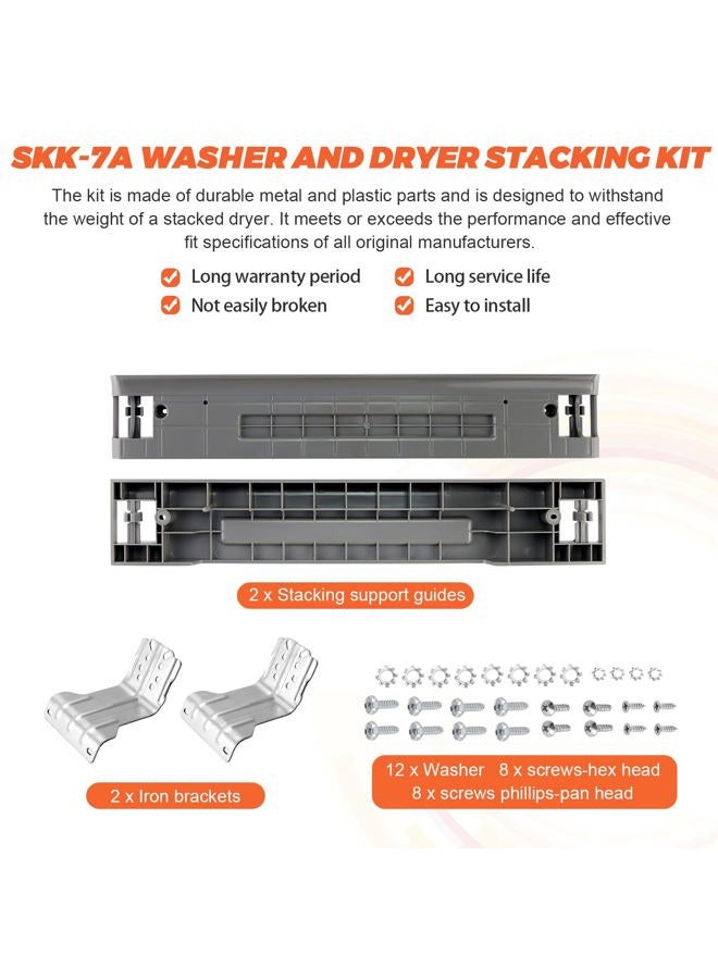 Beaquicy (2024 UPGRADED) SKK-7A SKK8K Dryer Stacking Kit - Replacement for Samsung 27-Inch Front-Load Washers and Dryers - Samsung laundry stacking kit Replaces SKK-7A, SK-5A, SK-5AXAA, SKK-8K - Image 3